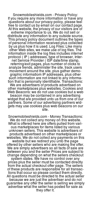 snowmobileshields privacy
