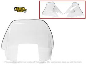0006057-s Aftermarket Windshield For Various Polaris Indy Model Snowmobiles From 1988 To 1998
