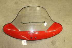 0436-697 Arctic Cat 650 V2 Windshield Clear / Red Atv