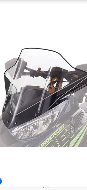 8639-134 Arctic Cat - Mid Lxr Windshield Black Zr Riot Xf M Bc Pta