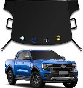 Xd-001 Eamefia Windshield Cover For Ice And Snow New Upgraded Heavy Duty 600d Xl Black