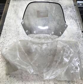 06-629-02 Kimpex Vintage Nos Clear Standard 9 1/2 Inch Windshield Yamaha Snowmobile