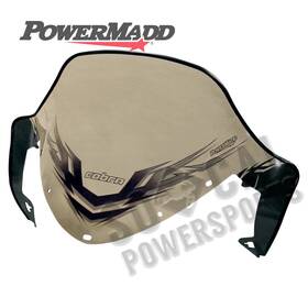 10173011 Powermadd Cobra Windshield - 13 Inch Clear/black Graphics