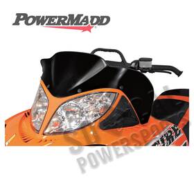 10281010 Powermadd Cobra Windshield - 14 Inch Black