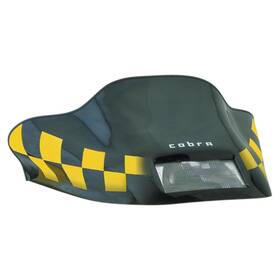 10312010 Powermadd Cobra Windshield - 12.75 Inch Black/yellow