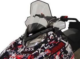 11830 Powermadd Fits Cobra Windshield - 19 Inch Clear With Black Fade