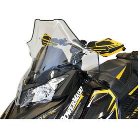 13530 Powermadd Windshield Fits Ski-doo Rev Xs Mid Tint With Black Fade 17 Inch