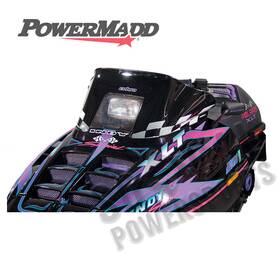 Windshield-11.5 Powermadd 2159-p494159-89 Cobra Inch -black/white Checks For 1992-1998 Polaris 440