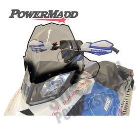 Windshield-17.5 Powermadd 3571-p676983-61 Cobra Inch -clear With Black Fade For 2010 Ski-doo