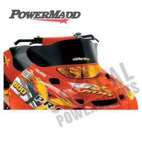 8369-p560579-89 Powermadd Cobra Windshield-8.5 Inch -black For 2001-2005 Polaris 700 Rmk Snowmobile
