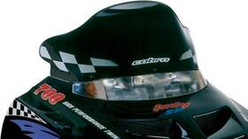 11220 Powermadd Extreme Cobra Windshield Low 10 Inch Black/white Checkers #11220 Polaris