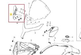 517304024 Ski-doo Rh Console Air Deflector