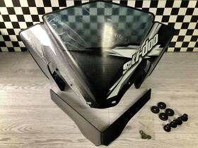 Ski-doo 517304998 Ski-doo Rev-xp Oem Smoke Windshield With X Graphic Mount Kit 2008-2019 Renegade