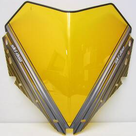 860200160 Ski-doo New Oem Medium Height Fixed Windshield Rev-xp Yellow Tint 14.5 Inch Mid