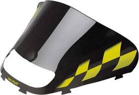 Sno Stuff 9723-s347287-93 Flared Windshield-med-low-13.5 Inch -black With Yellow Checkers For