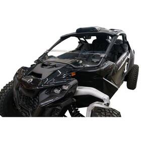 186-860-00248e6b-9ede02 Tusk Removable Half Windshield Clear - Scratch Resistant For Can-am Maverick R X