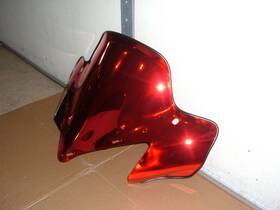 Sma-8fa96-10-rc Yamaha Yahama Snowmobile Rs Rx1 03-07 Windshield 17 Inch Red Chrome #sma-8fa96-10-rc