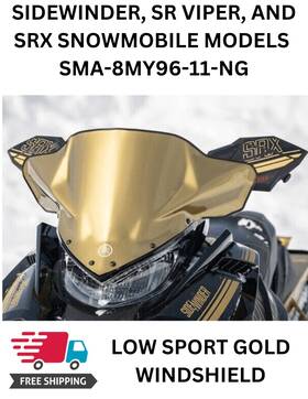 Sma-8my96-11-ng Yamaha Sidewinder Sr Viper Srx Snowmobile Sport Low Gold Colored Windshield