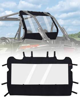 Zidiyoruo 762704035480 Utv Soft Rear Windshield -polaris Rzr Polaris Xp 1000 Black