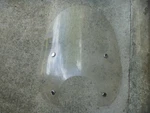 New Oem Nos Yamaha National Cycle 24" 6 1/2" Headlight Cutout Windshield. Fixed Price $60.00.