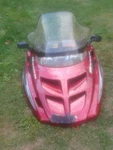 Polaris Snowmobile Hood With Windshield, Mirrors 2632170 And 5433667. Fixed Price $40.00.