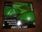 New Arctic Cat Green Oem Windshield Mounted Mirrors Kit 2639-168. Fixed Price $34.99.