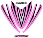 Arctic Cat Crossfire Snowmobile Sled Hood Creatorx Graphics Kit Speedx Pink Lt. Fixed Price $99.95.